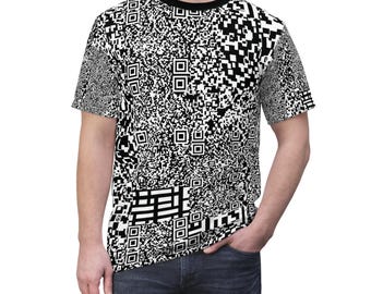 Anti Surveillance Protest Pattern, QR Code, Adversarial, Facial Recognition, Protester Gift, Unisex Tee, Activist Shirt