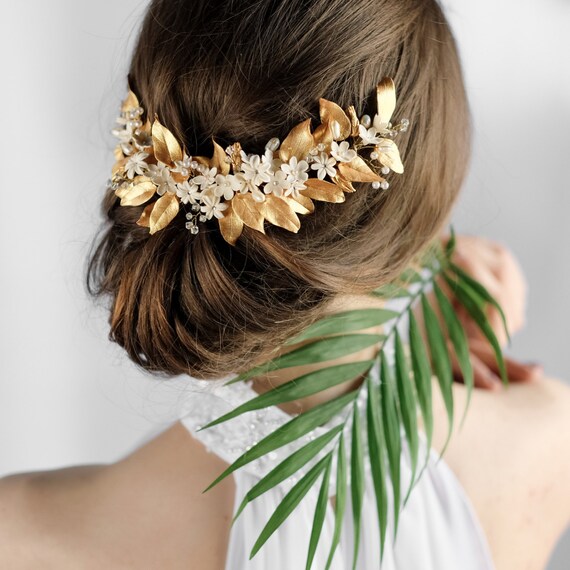 Braut Perle Haarkamm,Silber Kristall Handarbeit Haarschmuck,Perle Haarkamm Clip Hochzeit Brautschmuck Haar Zubehör