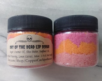 Day of the Dead Lip Scrub: Sweet Sugared Lemon for dry, chapped lips
