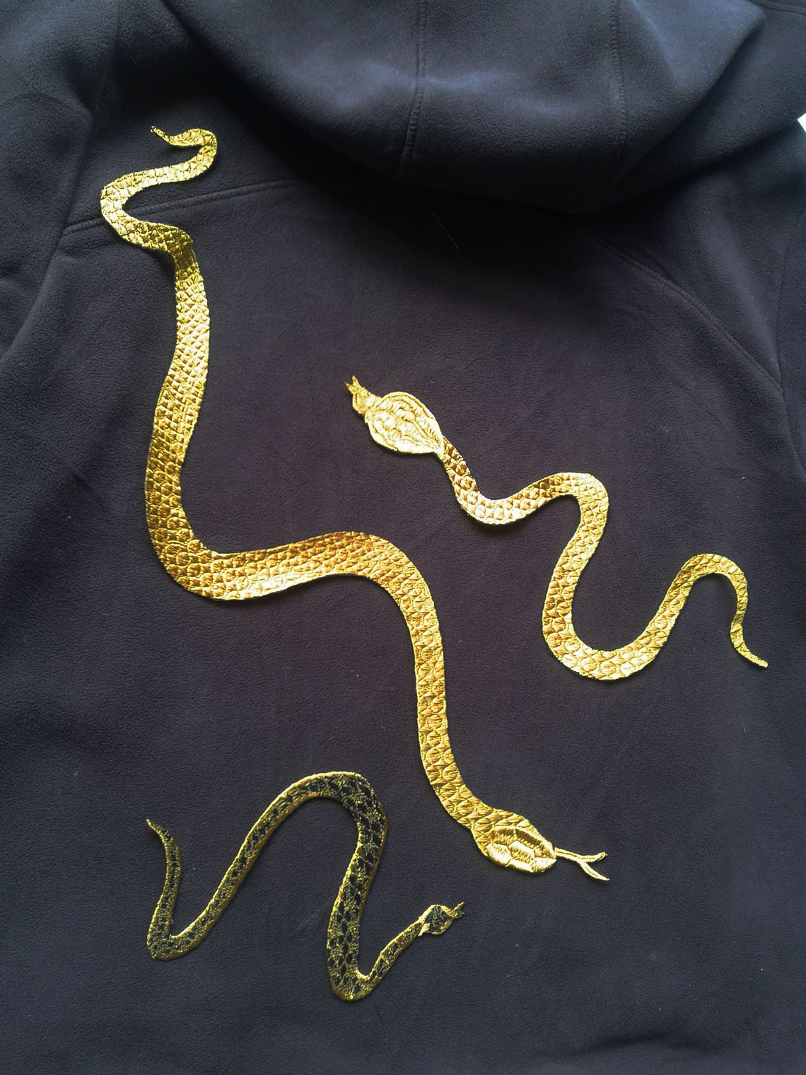 Moks240p Set of 3 Snakes Large Embroidered Patches | Etsy