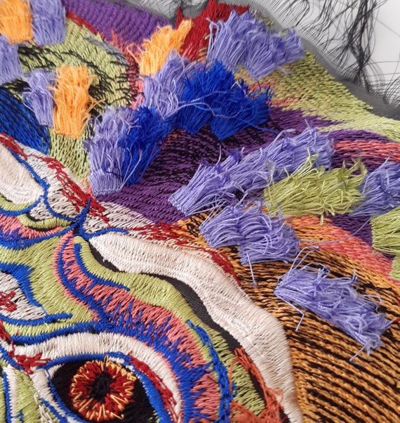 Moks600 Psychedelic Monkey Large Patch, Chimpanzee Animal Patch - Etsy