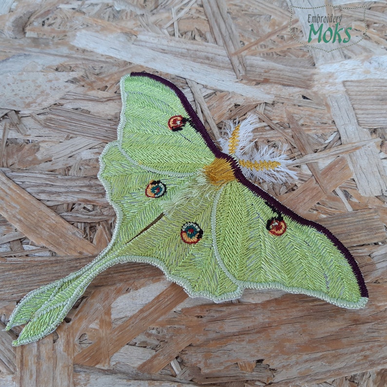 Moks146(p) Embroidery Patch Rosy Maple Moth