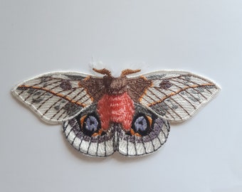 Moks455 moth patch, Automeris io, Io moth, designer large patch