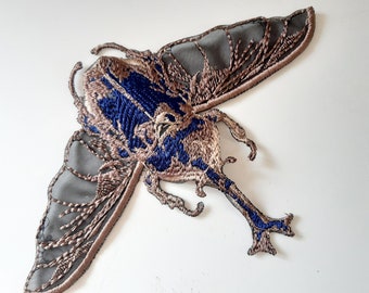 Moks(p)399 insect patch, japanese rhinoceros beetle embroidered patch