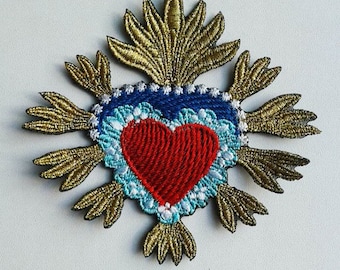 Parche bordado milagro del Sagrado Corazón Moks120(p)