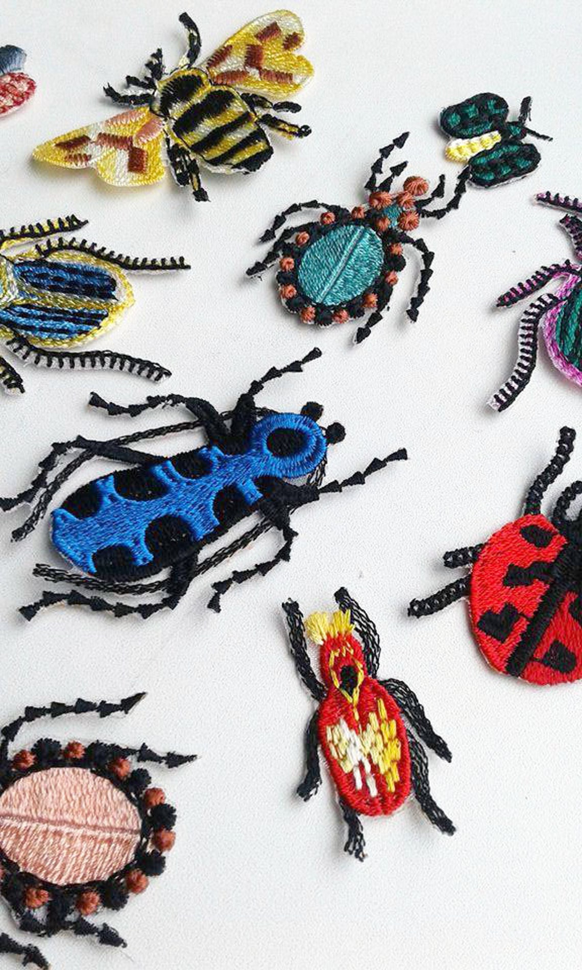 Moks13(p) Set 12 Pieces Styled Bugs Insects Embroidery Patches Set - Etsy