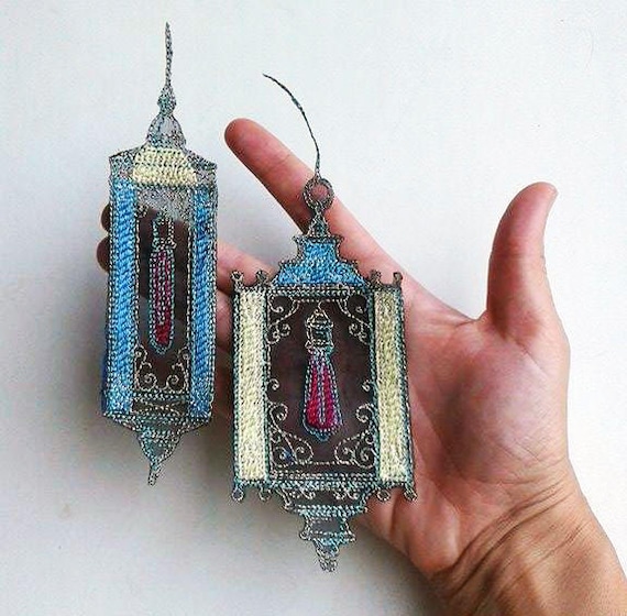 Moks49(p) Steampunk Embroidered Patch Antique Lamp