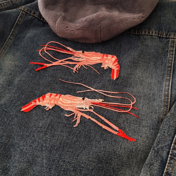 Moks601 Set Pink Shrimp Large Patch, 2 pcs