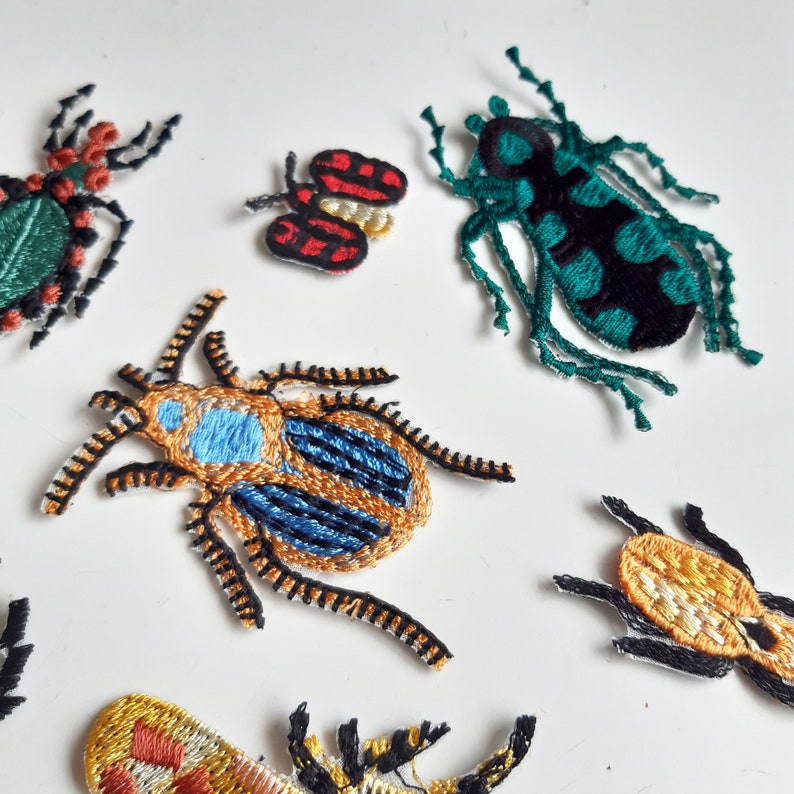 Bug Patchwork Moks627 Embroider Bugs Patch, Set 12 Pcs Sew on Insect Patch - Etsy