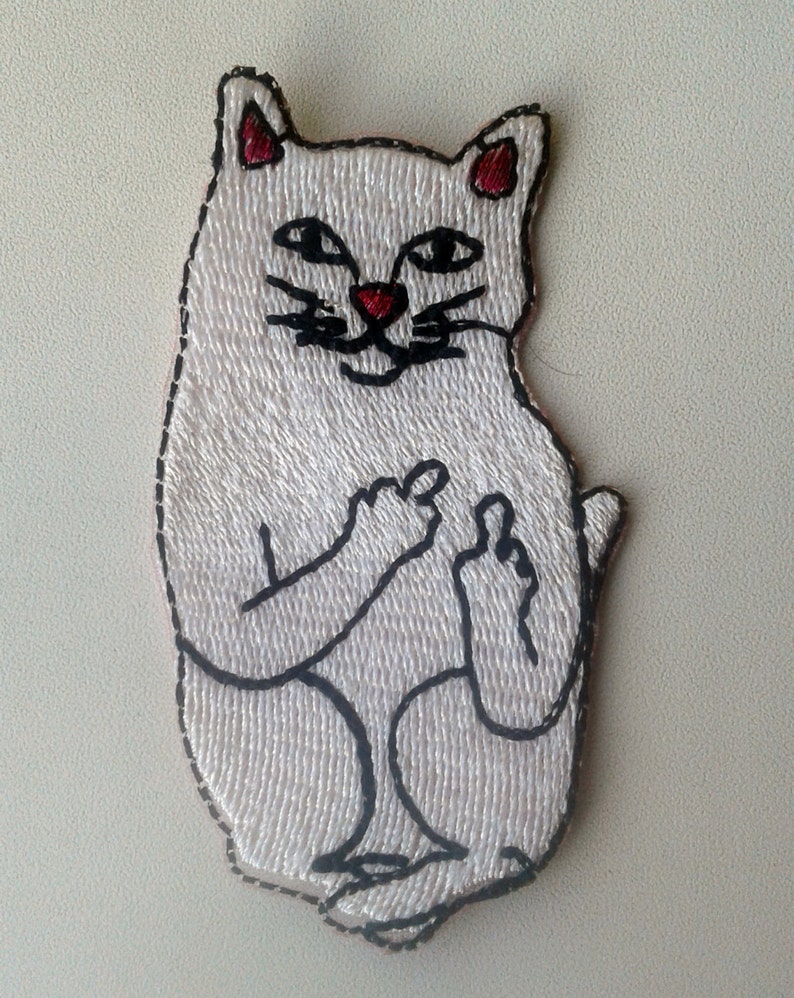 Gatto Che Fa Il Dito Medio Darkside2p Gatto dito medio faccio quello che voglio patch | Etsy