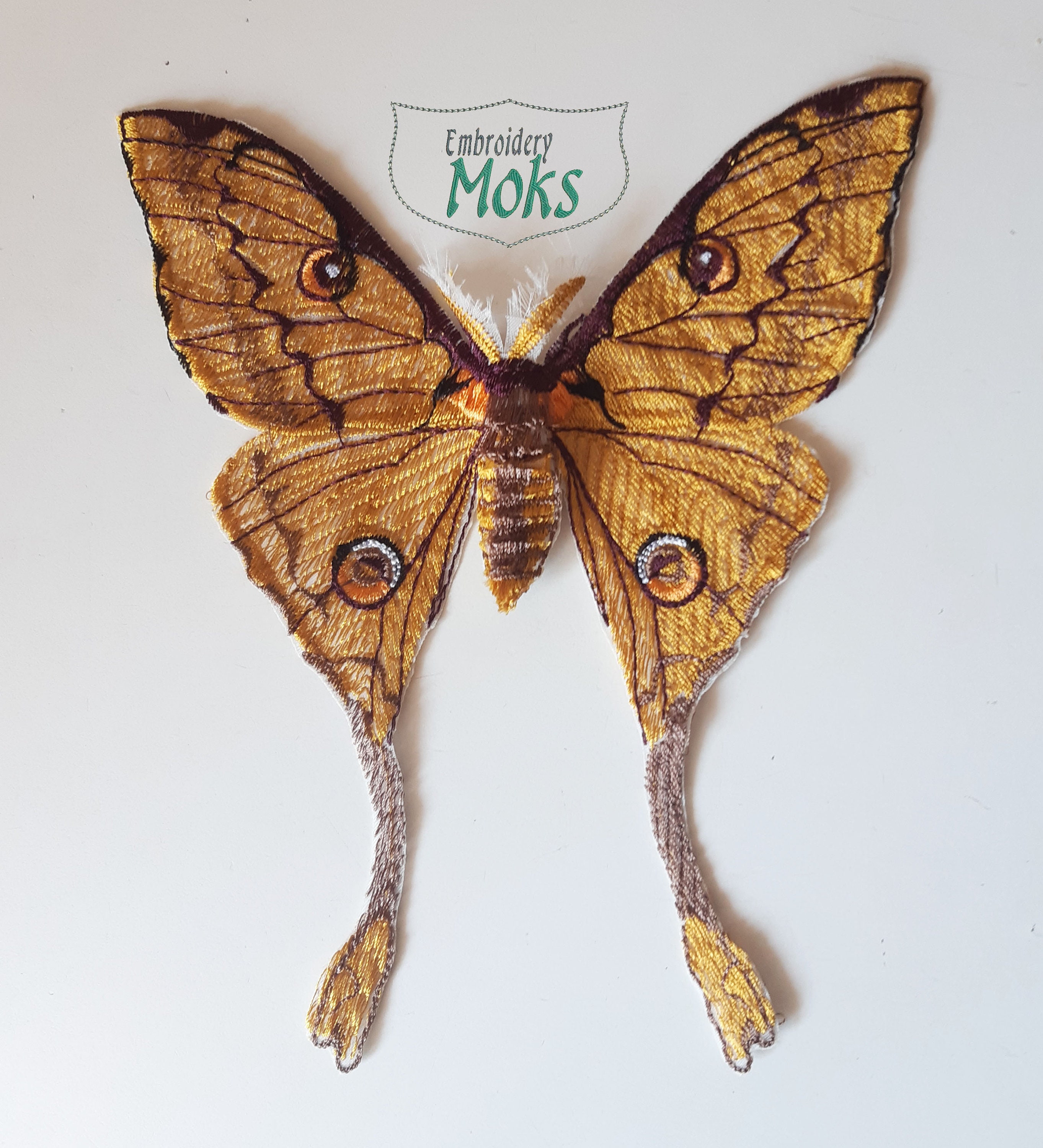 Moksp343 Designer Patch Moth Embroidered Patch Argema - Etsy