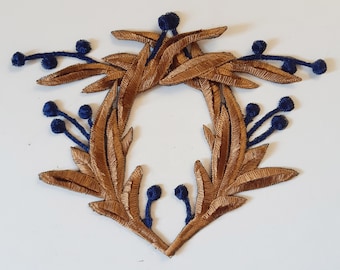 Moks506 Lorbeerzweige, Lorbeerkranz Bestickter Aufnäher, Heraldik