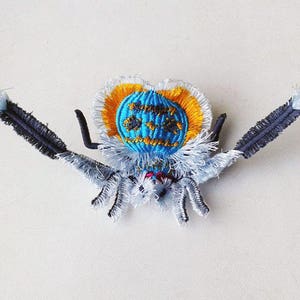 Moks67(p) Peacock spider Maratus volans Insect Embroidered Patch
