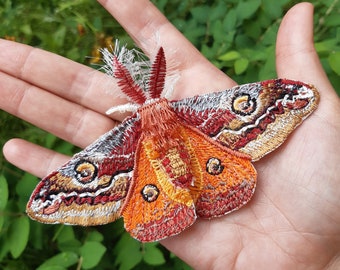 Moks(p)400 Designer patch moth Emperor moth Saturnia pavonia 3D patch