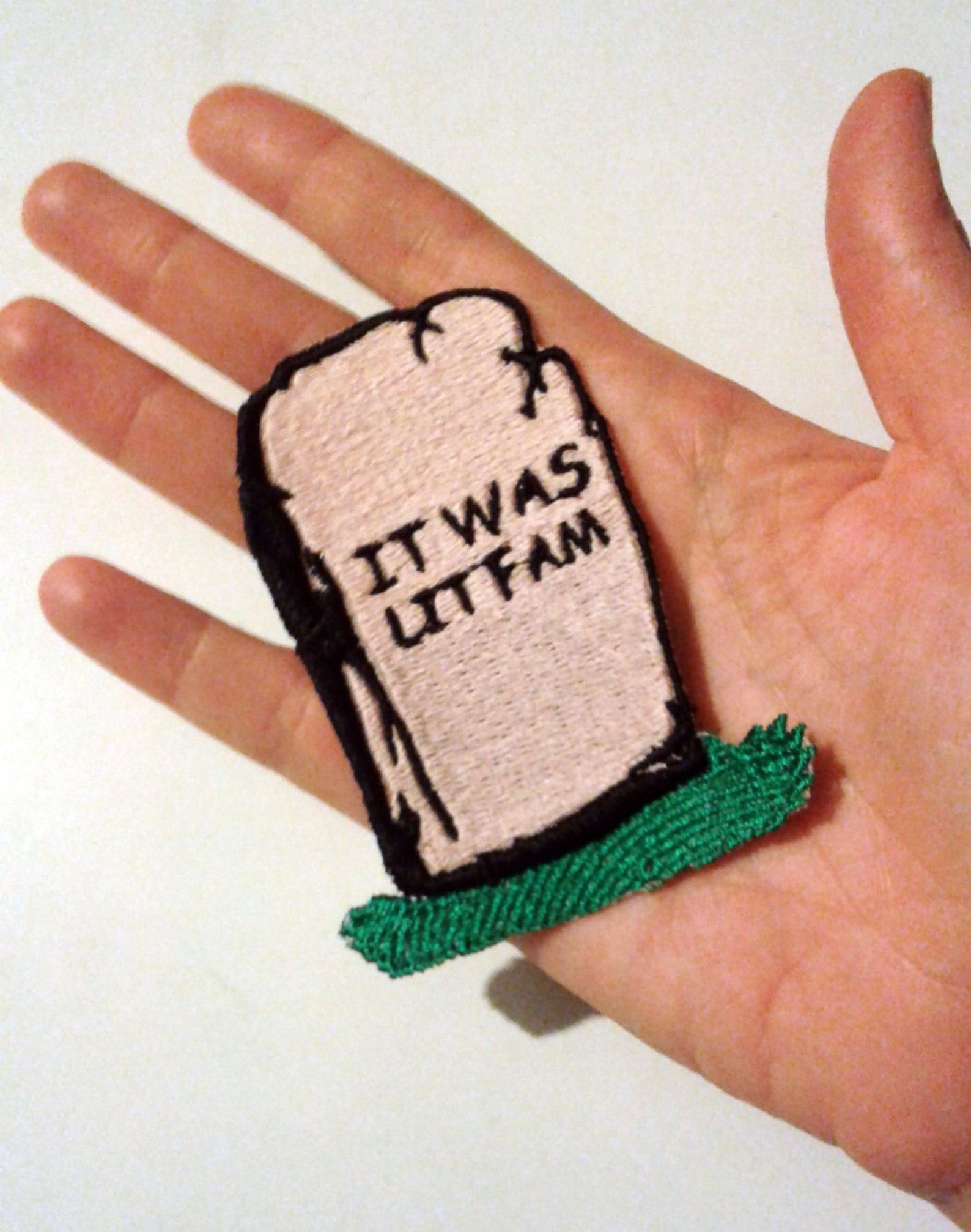 Darkside3(p) It Was Lit Fam Headstone Embroidered Patch - Etsy