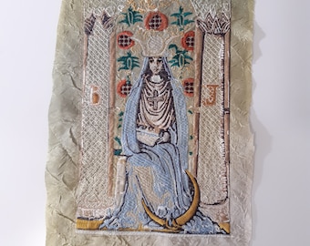 Moks291(p) patch brodé, les cartes de tarot de la grande prêtresse