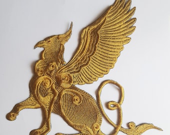 Moks525 Griffin Large Patch, Mythological Сreature, Heraldry, Mythical Griffins