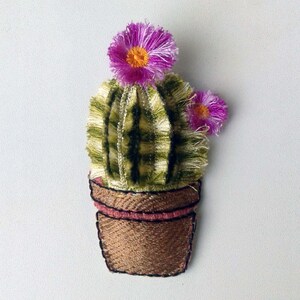 Moks140(p) flowering cactus embroidered patch