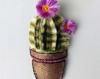 Écusson brodé cactus en fleurs Moks140(p)