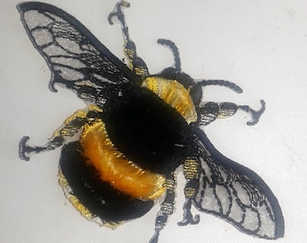 Moks12(p) fluwelen borduurpatch hommelinsect