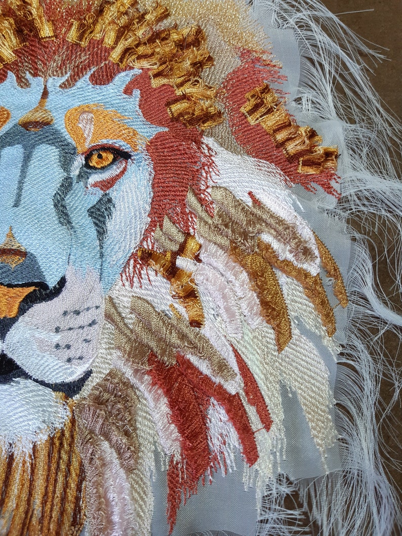 Moks280 Lion Large Patch Lion With White Mane - Etsy