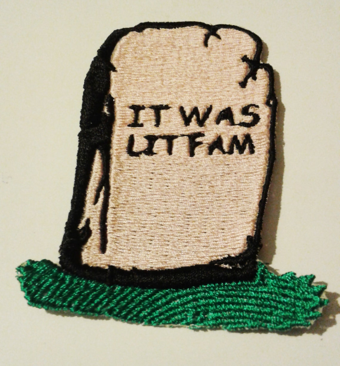 Darkside3(p) It Was Lit Fam Headstone Embroidered Patch - Etsy
