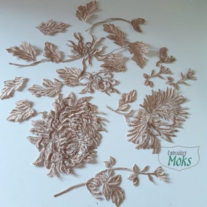 Moks367(p) Set Patch Flower - Сustom Colour Chrysanthemums Plain