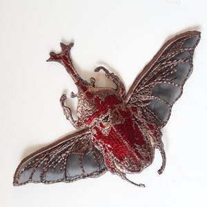 Moks(p)398 fashion patch japanese rhinoceros beetle