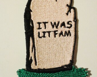 Darkside3(p) It Was Lit Fam Headstone Embroidered Patch