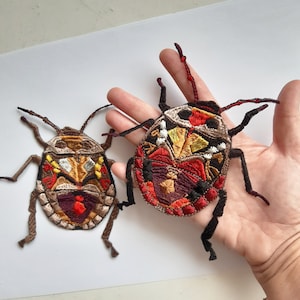 Moks626  Set 2 pcs Embroidery Insect Sew on Patch