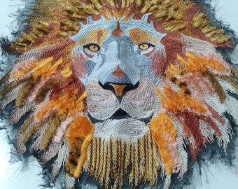 Moks170(p) large lion embroidered patch