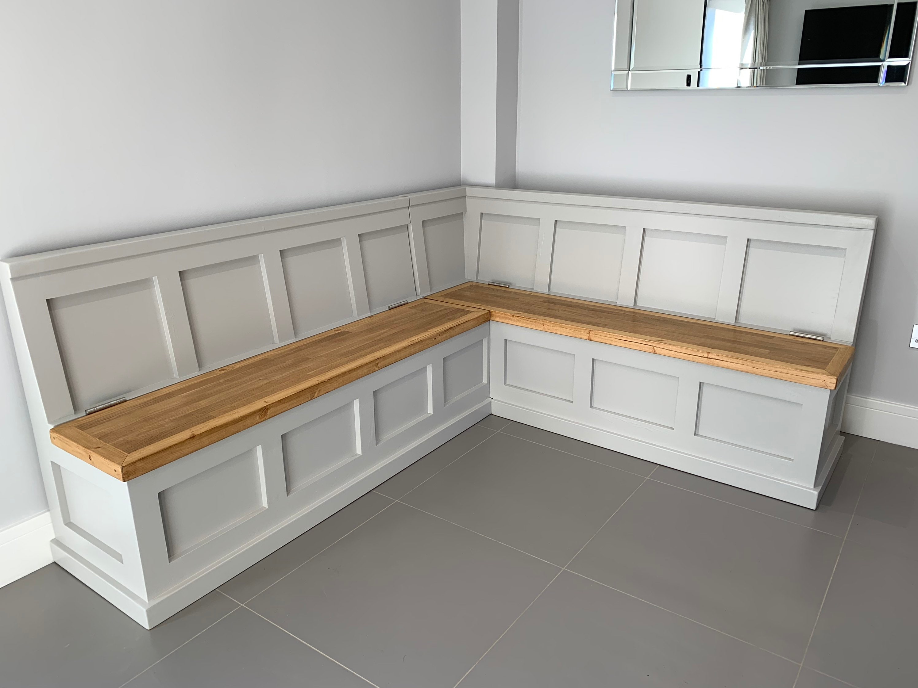 L shaped kitchen bench with storage deals