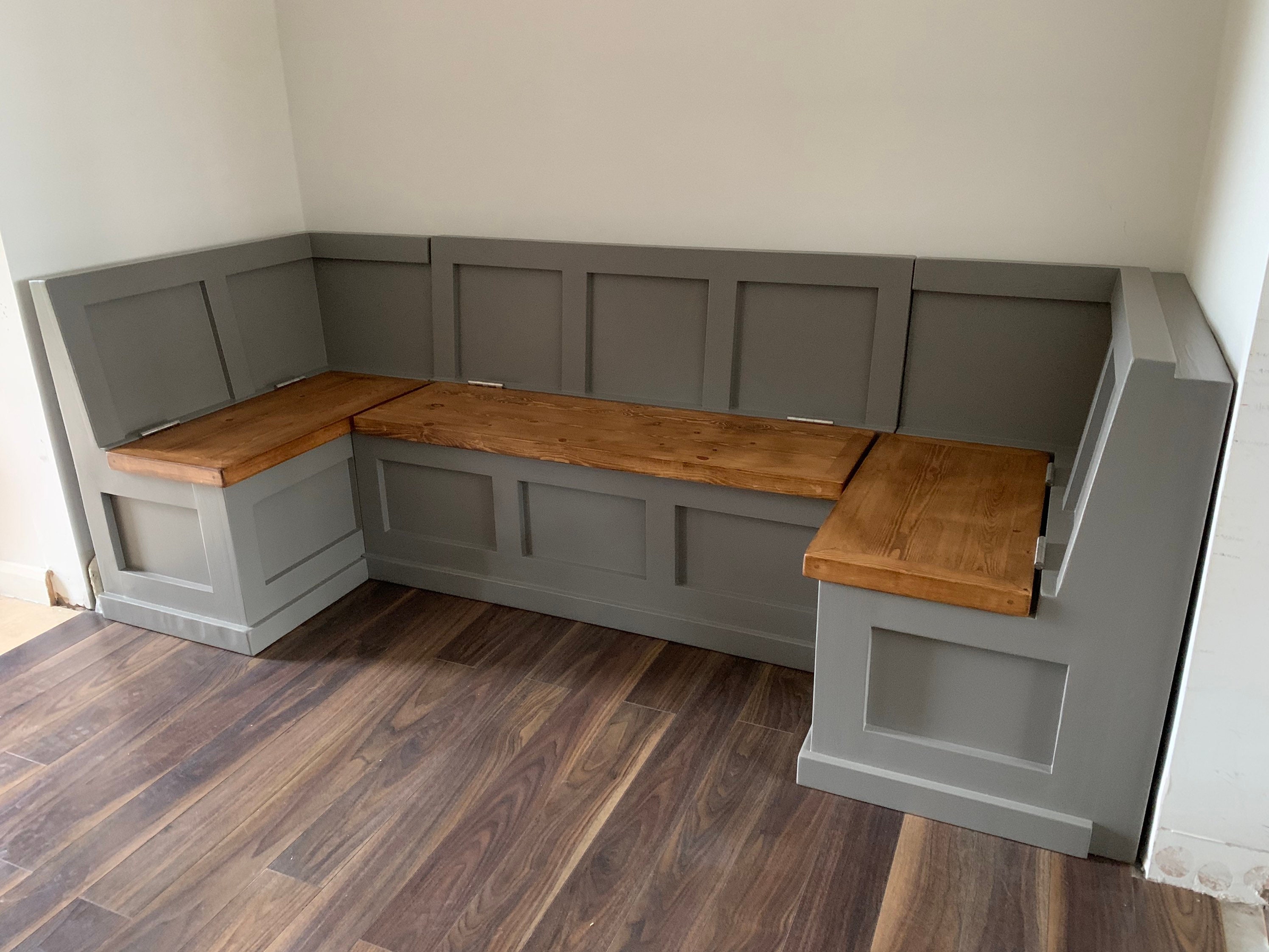 Horseshoe U Shape Corner Seating Dining Set Banquette and Industrial