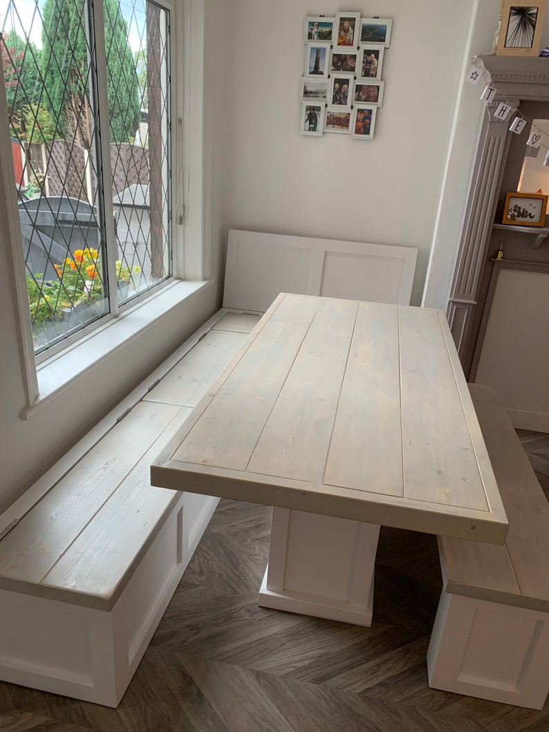 L shape dining set / banquette Etsy