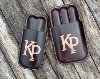 Leather Cigar Holder – 2 or 3 Cigar Capacity