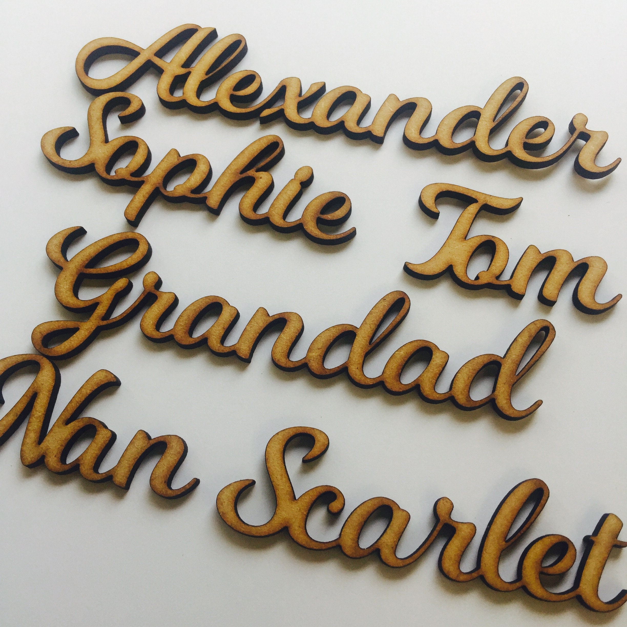 Wooden place names for wedding tables Etsy