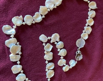 Keishi pearl and Thai Hills silver necklace