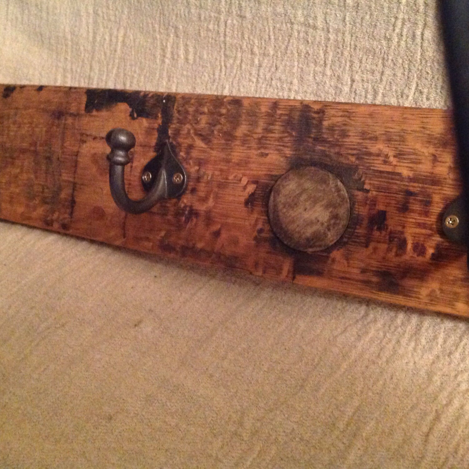 Whisky Barrel Stave Large Coat Rack / Hook Etsy