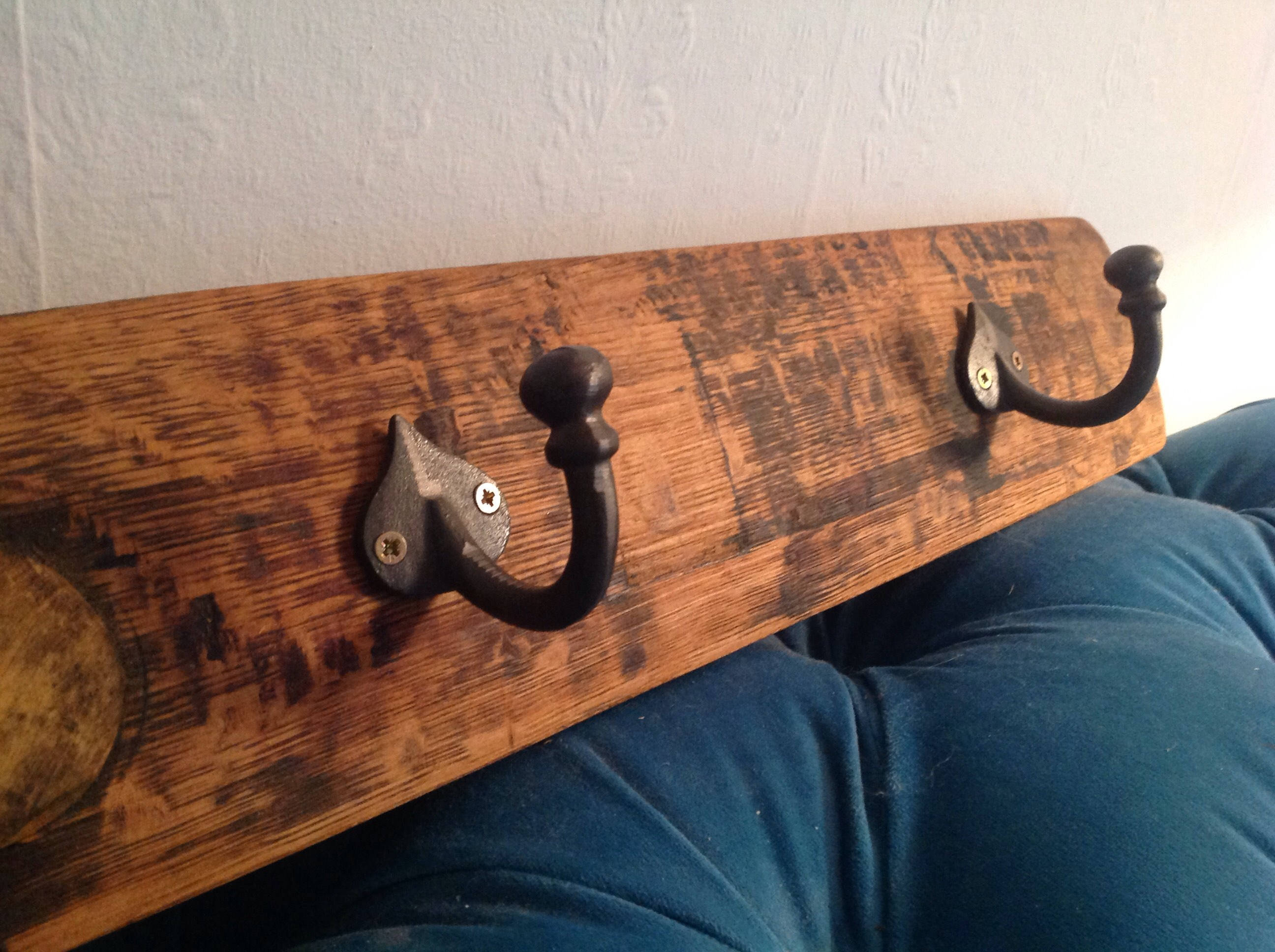Whisky Barrel Stave Large Coat Rack / Hook Etsy