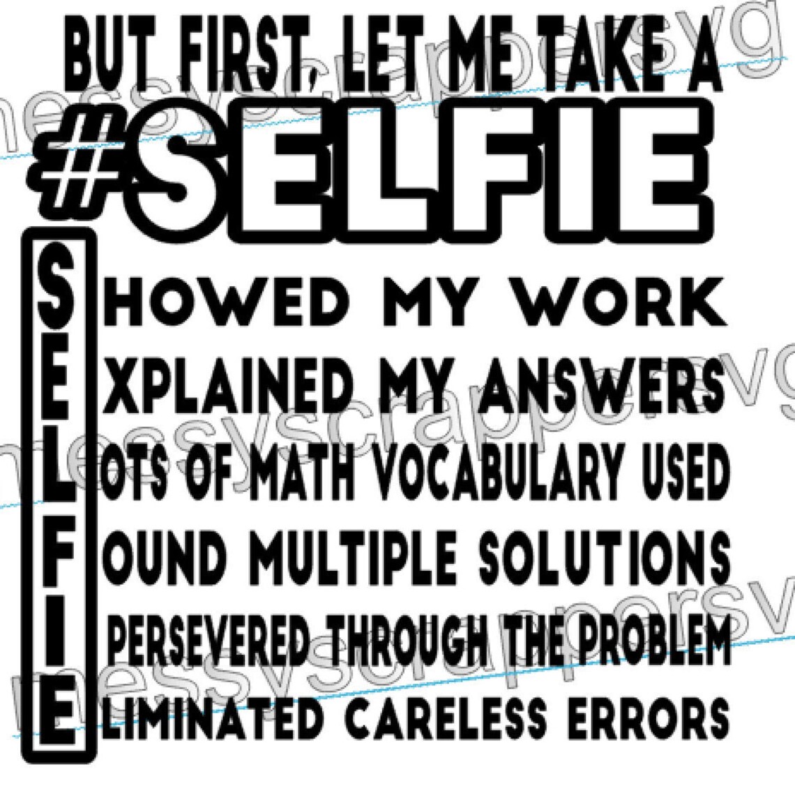 Math Selfie Perfect for that math teacher PDF Etsy
