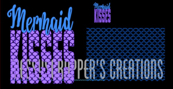 Download Free Mermaid Kisses With Free Scale Background Svg Svg Cut Files Etsy SVG Cut Files