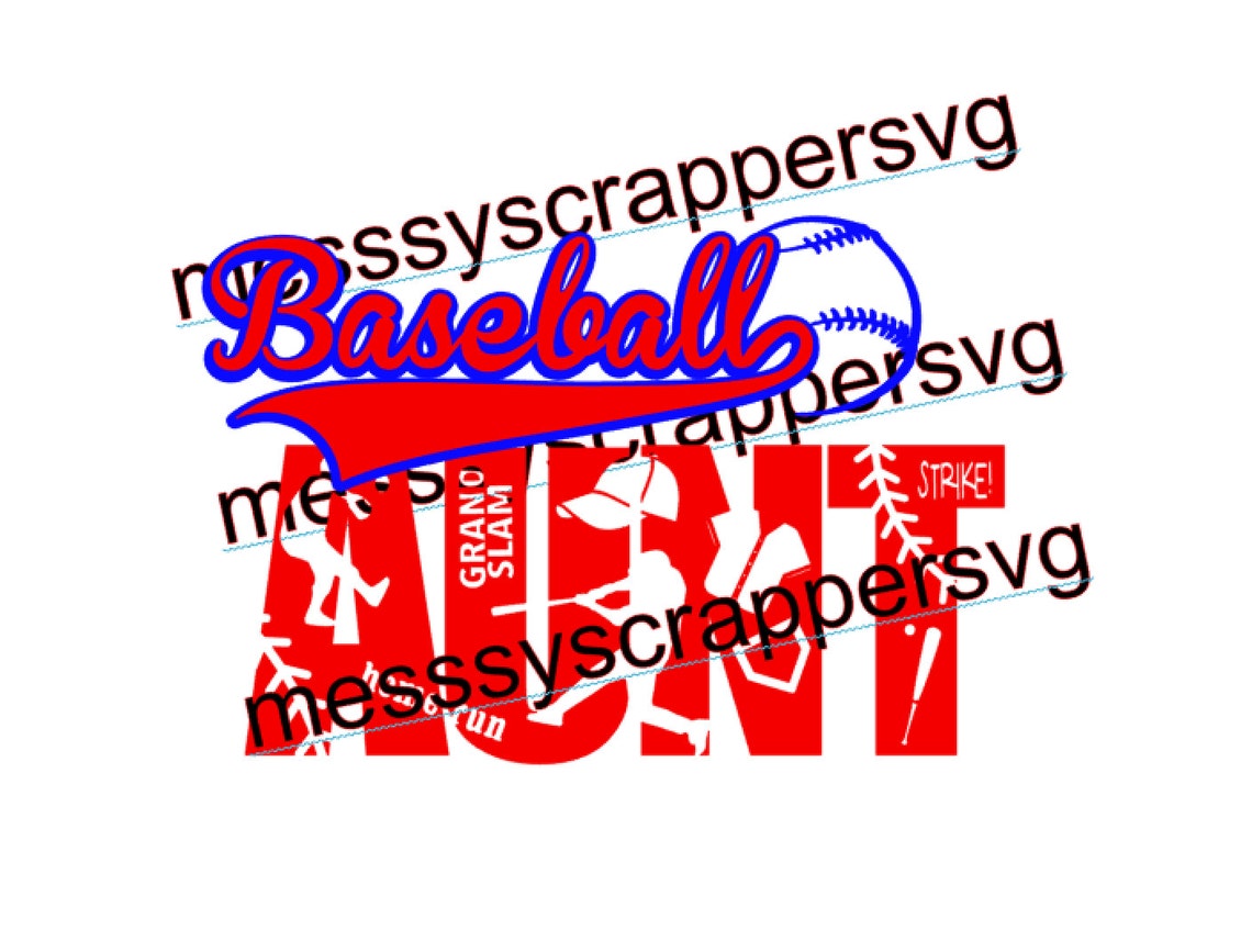 Download Baseball AUNT SvG digital FILE svg svg cut files vinyl | Etsy