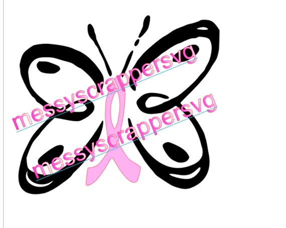 Download Cancer Ribbon Butterfly This Is An Svg Cut File Svg Cut Etsy