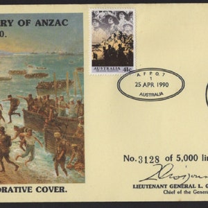 ANZAC 75º aniversário edição limitada DARDANELLES campanha exército museu A.F.P.O capa militar comemorativa