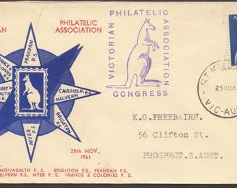 Victorian Philatelic Association Convention Jahrgang 1961 Souvenir Cover Sammlerstück