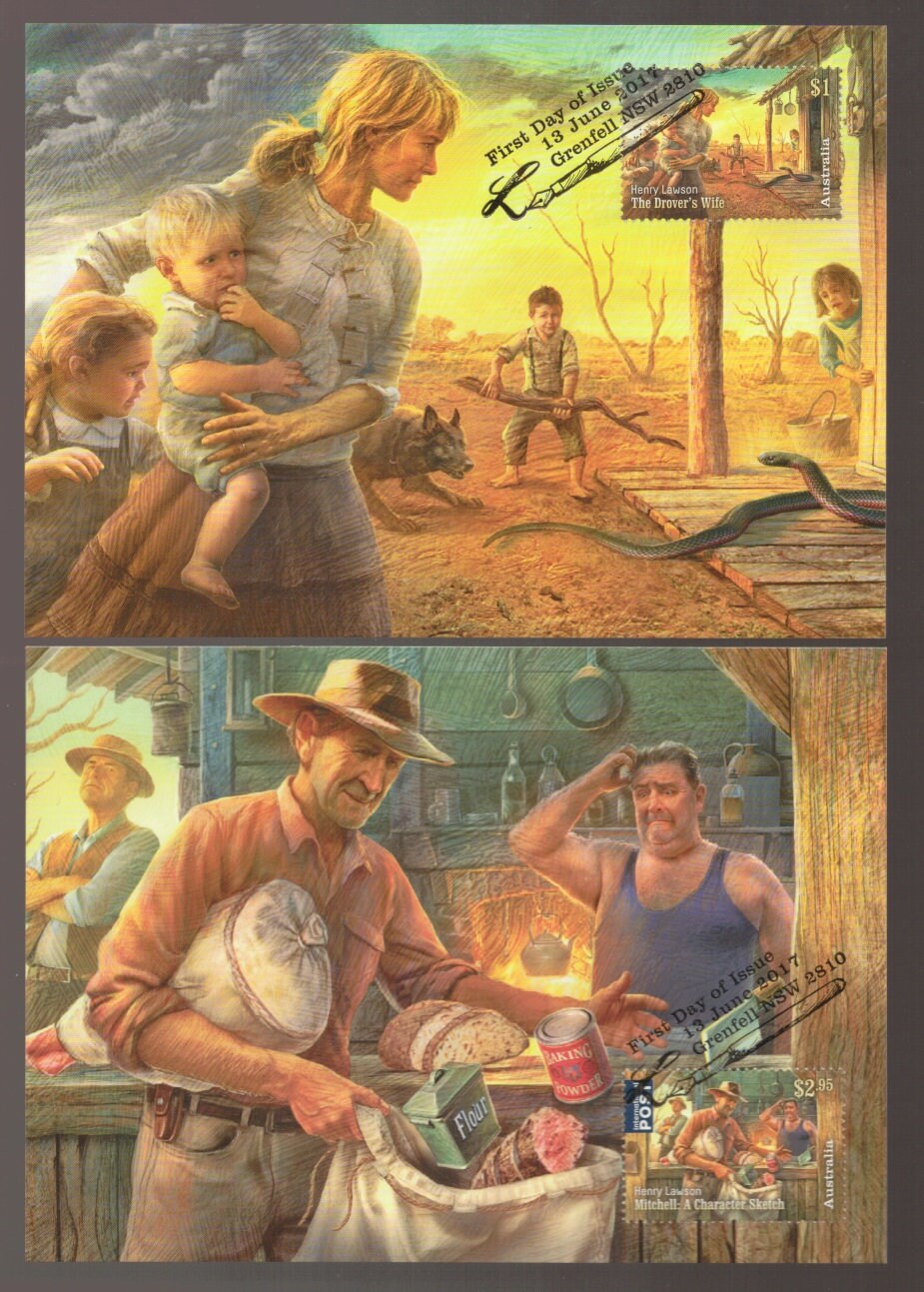 The Drover's Wife Henry Lawson Henry LAWSON Poet the Drovers Wife Set of 2 Stamps on - Etsy Australia