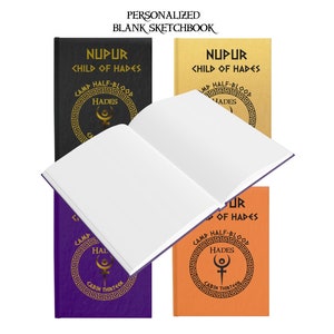 Cuaderno de bocetos personalizado de Campamento Mestizo en blanco para el Hijo de Hades, diario en blanco, fan de Percy Jackson, regalo para el Hijo del Dios Griego Hades