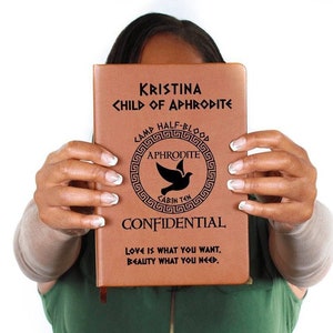 Diario confidencial de Afrodita personalizado de la cabaña mestiza n.° 10, regalo de merchandising de Percy Jackson, hijo de Afrodita, regalo, mitología griega