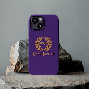 Camp Jupiter Phone Case, PJO Phone Case Gift, Camp Half-Blood iPhone Case Gift, Percy Jackson Merch Gift, SPQR Purple Phone Case Gift