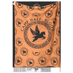 Camp Half Blood Sherpa/Fleece Blanket, PJO Fan Gift, Camp Half- Blood Gift, Percy Jackson Merch, PJO Blanket Gift